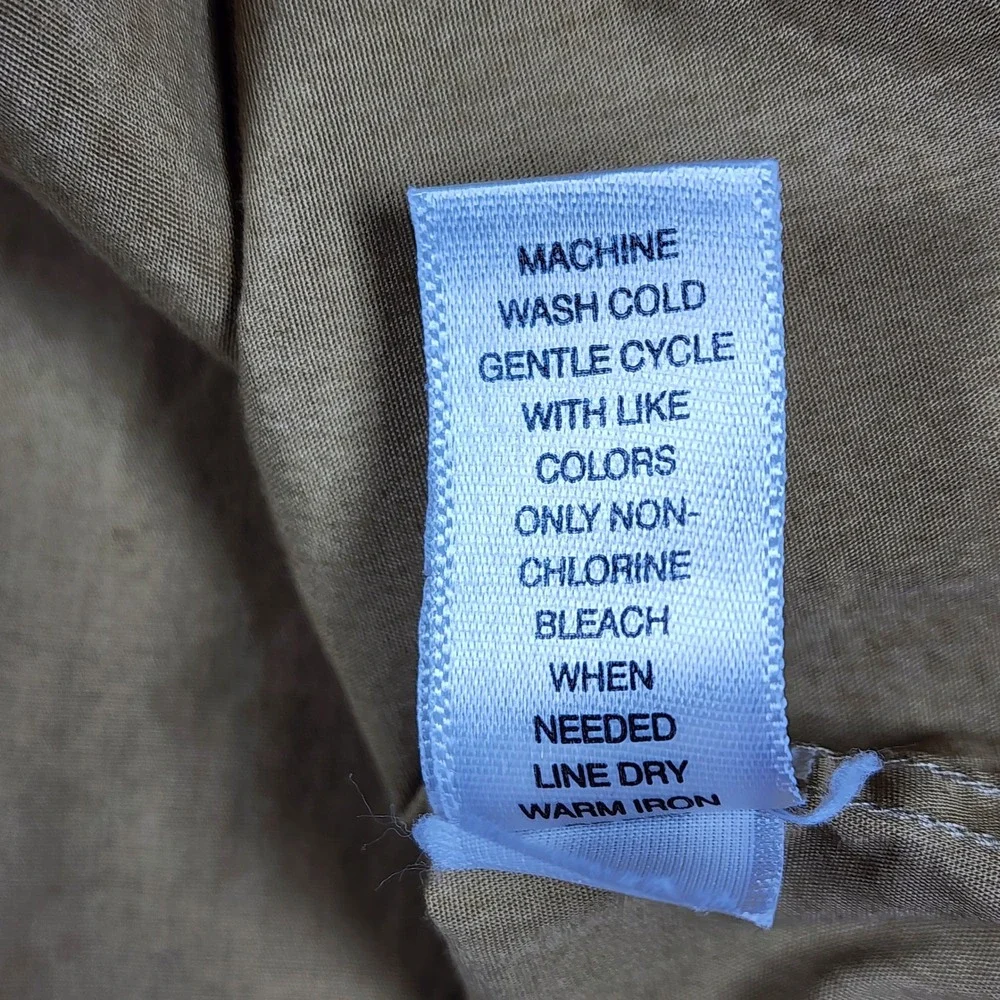 Banana Republic Button Down Shirt Mens XL Khaki Stretch Short Sleeve EUC